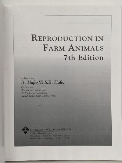 REPRODUCTION OF FARM ANIMAL - Seventh Edition