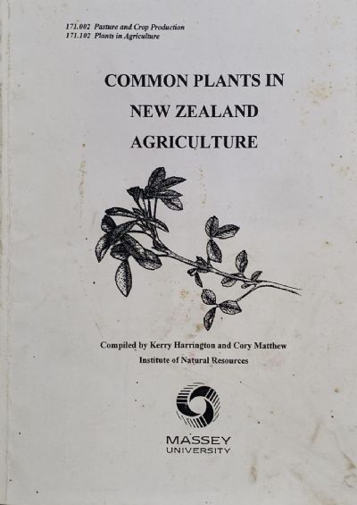 COMMON PLANTS IN NEW ZEALAND AGRICULTURE
