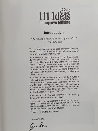 111 IDEAS TO IMPROVE MILKING