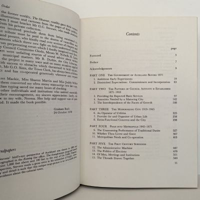 DECENTLY AND IN ORDER: The Government of the City of Auckland 1840-1971