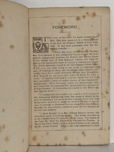 THE STORY OF GATE PA, April 29th 1864 1st edition