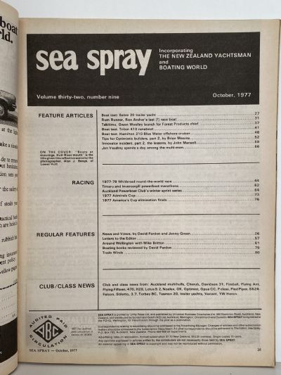 VINTAGE MAGAZINE: Sea Spray - October 1977 - Vol. 32, No. 9