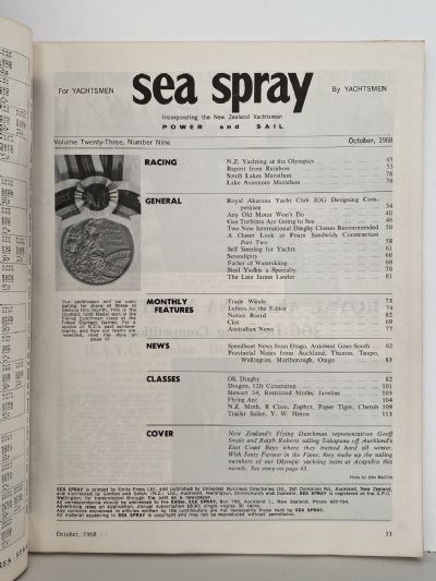 VINTAGE MAGAZINE: Sea Spray - October 1968 - Vol. 23, No. 9