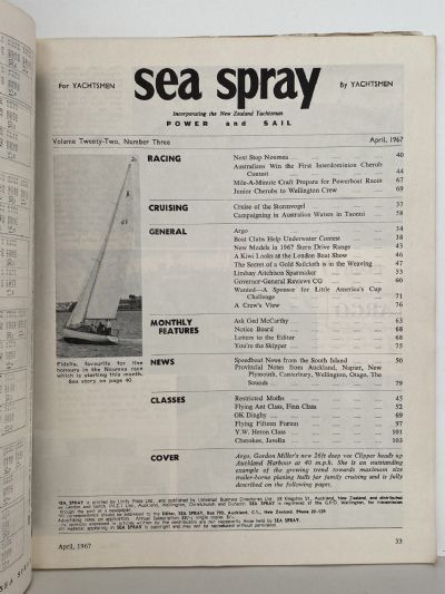 VINTAGE MAGAZINE: Sea Spray - April 1967 - Vol. 22, No. 3