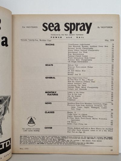 VINTAGE MAGAZINE: Sea Spray - May 1970 - Vol. 25, No. 4