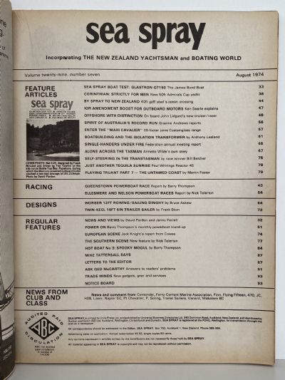 VINTAGE MAGAZINE: Sea Spray - August 1974 - Vol. 29, No. 7