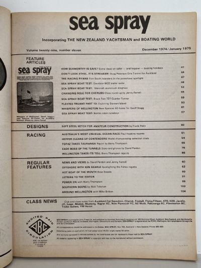 VINTAGE MAGAZINE: Sea Spray - December 1974 / January 1975 - Vol. 29, No. 11