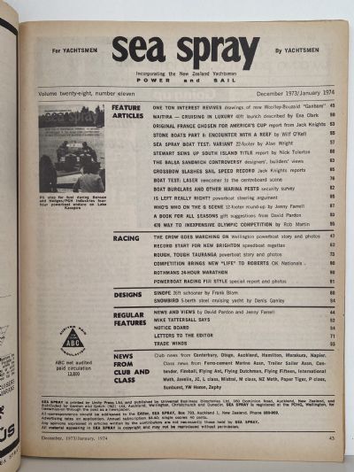 VINTAGE MAGAZINE: Sea Spray - December 1973 / January 1974 - Vol. 28, No. 11
