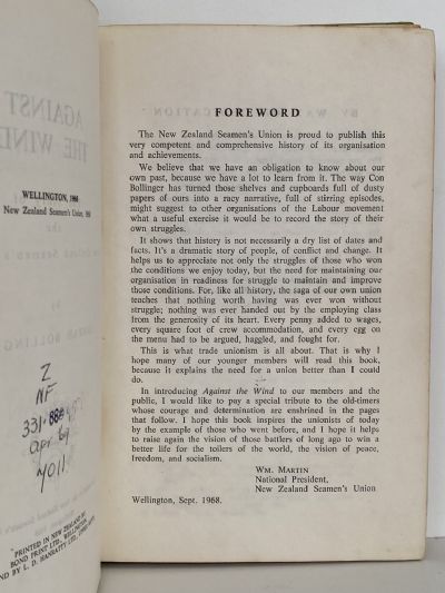 AGAINST THE WIND: The Story of The New Zealand Seamen's Union