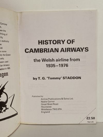 HISTORY OF CAMBRIAN AIRWAYS: The Welsh Airline From 1935-1976