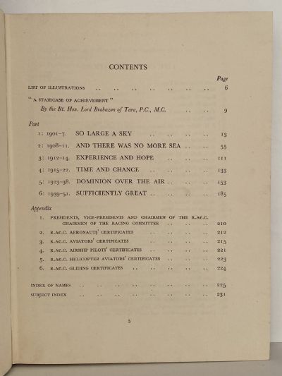 FELLOWSHIP OF THE AIR: Jubilee Book of The Royal Aero Club 1901-1951