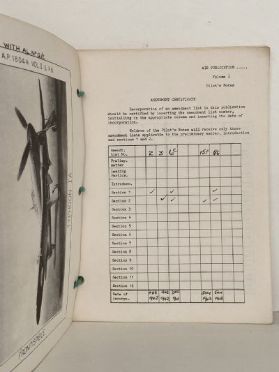PILOT'S NOTES TYPHOON 1A & 1B AEROPLANE SABRE II ENGINE