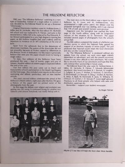 TAURANGA BOYS' COLLEGE 1981