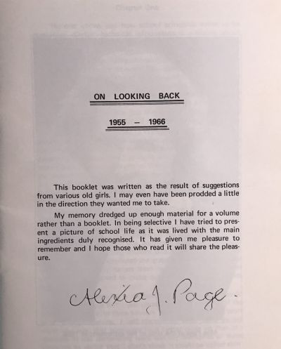 ON LOOKING BACK 1955-1966