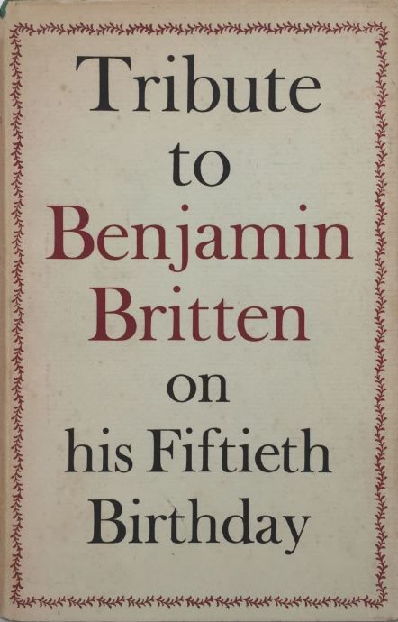 Tribute to Benjamin Britten on his Fiftieth Birthday