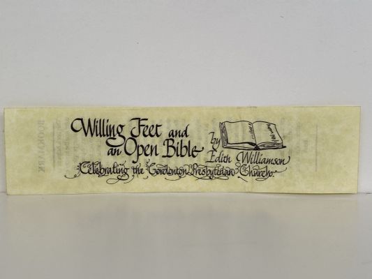 WILLING FEET AND AN OPEN BIBLE