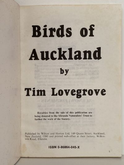 BIRDS OF AUCKLAND