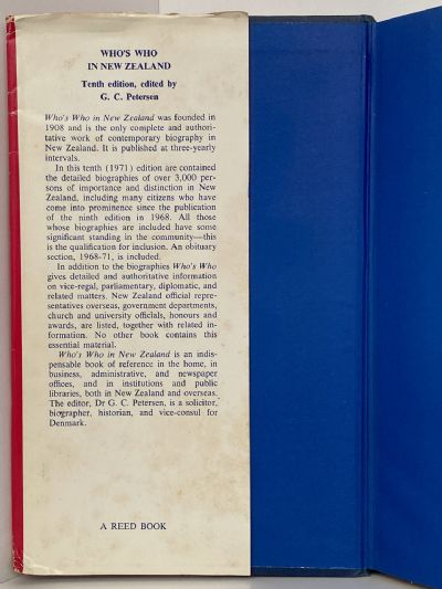 WHO'S WHO IN NEW ZEALAND: 10th edition 1971