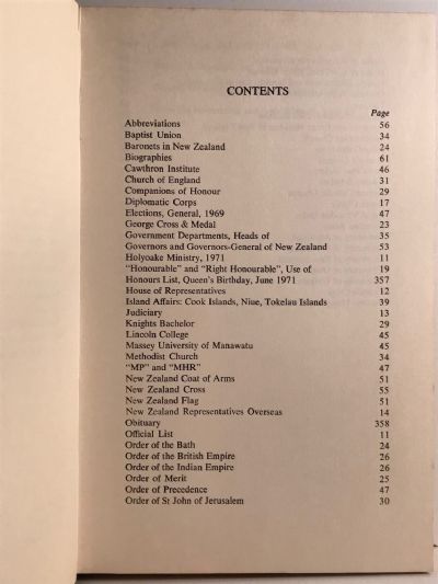 WHO'S WHO IN NEW ZEALAND: 10th edition 1971