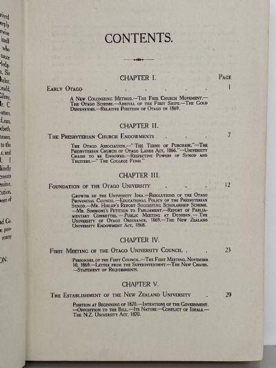 HISTORY OF THE OTAGO UNIVERSITY 1869-1919