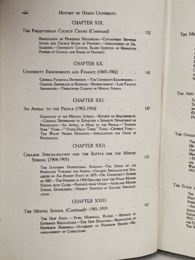 HISTORY OF THE OTAGO UNIVERSITY 1869-1919