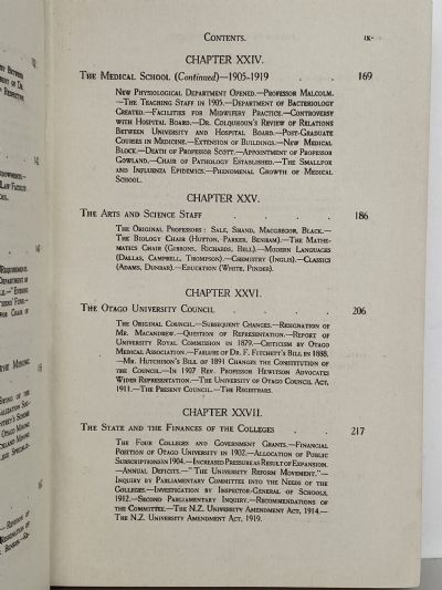 HISTORY OF THE OTAGO UNIVERSITY 1869-1919