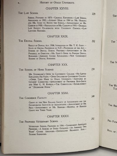 HISTORY OF THE OTAGO UNIVERSITY 1869-1919