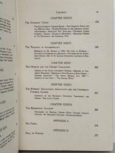 HISTORY OF THE OTAGO UNIVERSITY 1869-1919