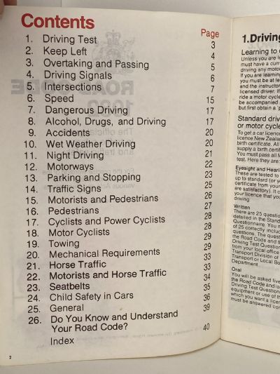 THE ROAD CODE 1982