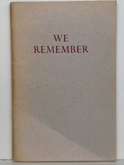 WE REMEMBER