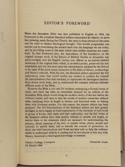 THE JERUSALEM BIBLE