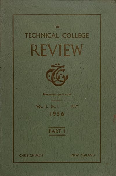 THE TECHNICAL COLLEGE REVIEW - Vol. III, No. 1 - July 1936 Part 1