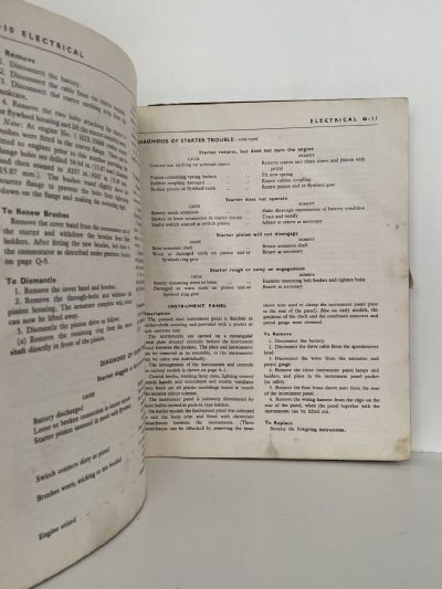 VAUXHALL SHOP MANUAL: Models H & I - 10 & 12 H.P. May 1949