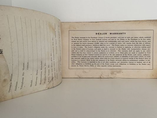 FORD FALCON: Registered Owner's Manual 1960s