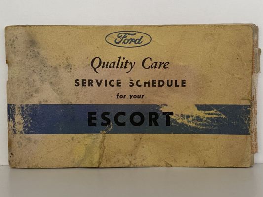 FORD ESCORT: Owner Service Schedule Handbook 1975