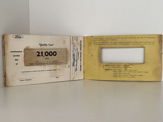 FORD ESCORT: Owner Service Schedule Handbook 1975
