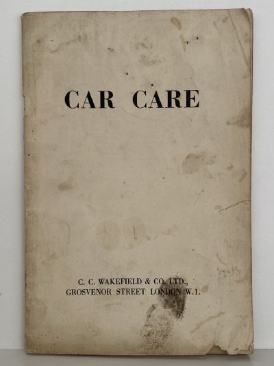 CAR CARE 1938