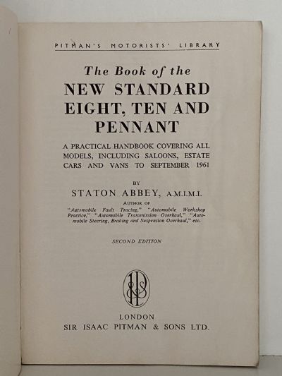THE BOOK OF THE NEW STANDARD EIGHT, TEN AND PENNANT