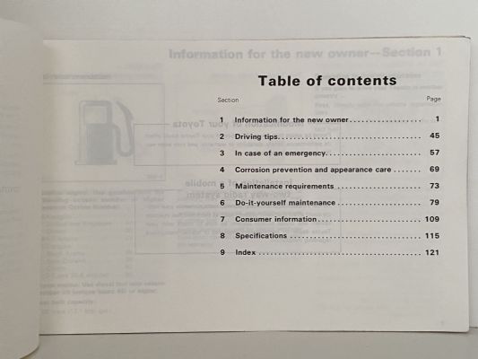TOYOTA FWD CORONA: Owner's Manual