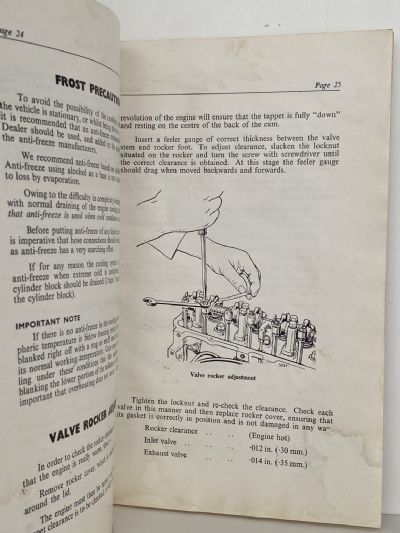 THE HILLMAN SUPER MINX MARK III Owner's Handbook