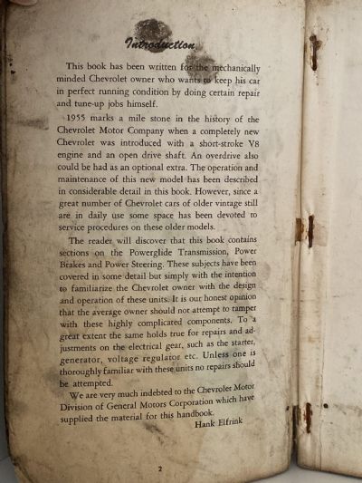 THE CHEVROLET OWNER'S HANDBOOK of Repair and Maintenance 1929 to 1955
