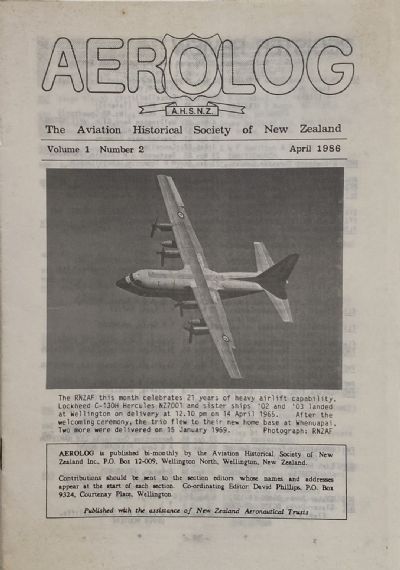 AEROLOG: Volume 1, Number 2 - April 1986