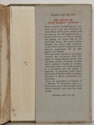 A BOOK OF AUSTRALIAN AND NEW ZEALAND VERSE