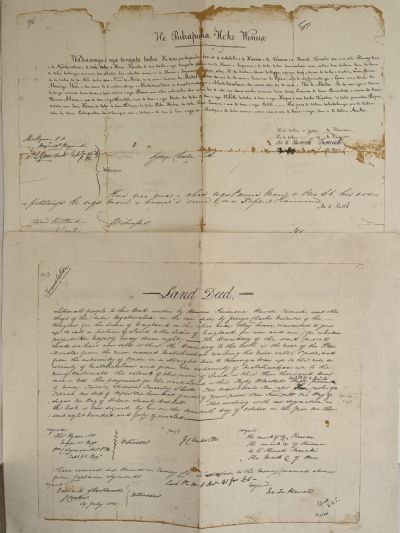 HE PUKAPUKA HOKO WENUA - Original Land Deed for the site of the city of Auckland - 29 July 1841