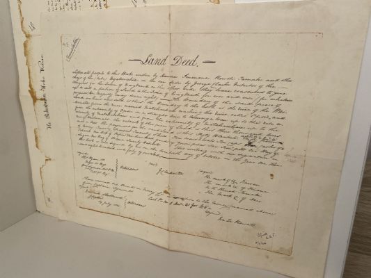 HE PUKAPUKA HOKO WENUA - Original Land Deed for the site of the city of Auckland - 29 July 1841