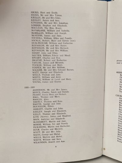 FIRST FAMILIES OF CAMBRIDGE 1864-1899