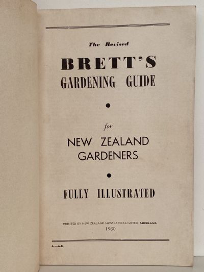 BRETT'S GARDENING GUIDE 1960 Revised Edition
