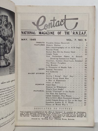 CONTACT: The National Magazine of the RNZAF - Vol. 7, No. 5 - May 1945