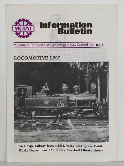 LOCOMOTIVE L207: Motat Information Bulletin RA1
