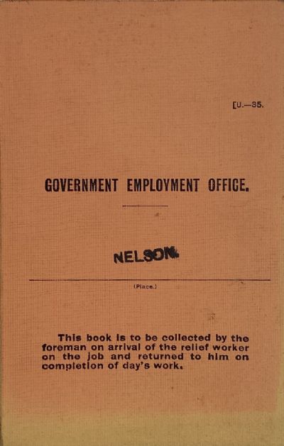 GOVERNMENT EMPLOYMENT OFFICE: Employment Booklet, Nelson 1932